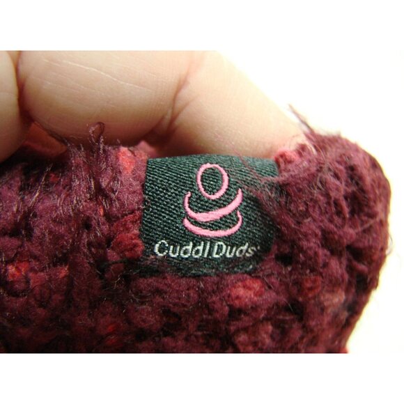 Cuddl Duds Burgundy Red Plush Speckled Knitted Mittens One Size So Soft Warm - Picture 5 of 6